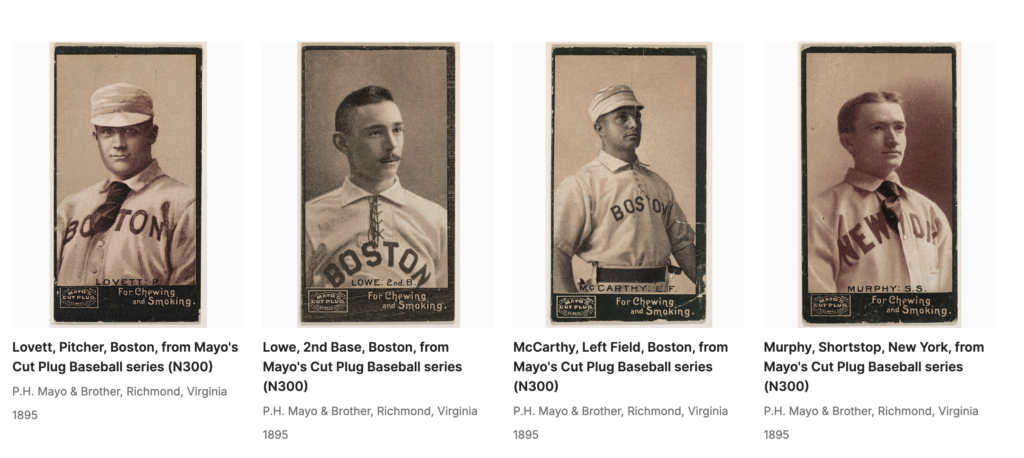 vintage baseball cards